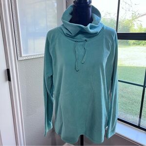 G H Bass Mint Green Cozy Fleece Pullover XL